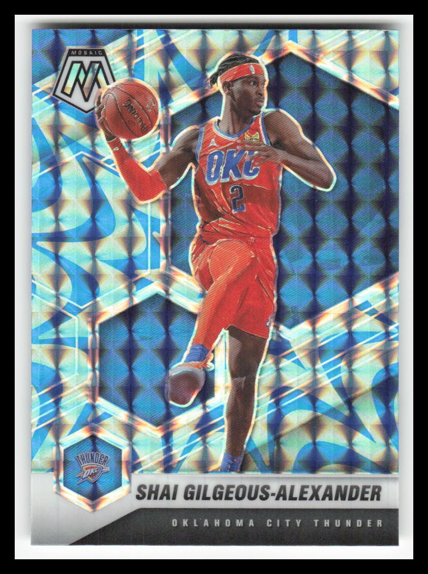 2020-21 Panini Mosaic Mosaic Reactive Blue #103 Shai Gilgeous-Alexander
