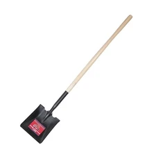 BULLY TOOLS 52525 Square Point Shovel, 14 ga Steel Blade, Wood Handle