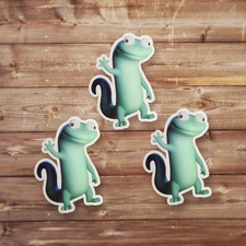 3 Pack of Lizard Meme Sticker Vinyl Decal - Laptops/Water Bottle/Car Window