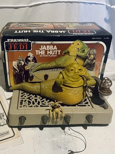 Vintage 1983 Star Wars Return of the Jedi Jabba the Hutt Playset – Complete w/ B