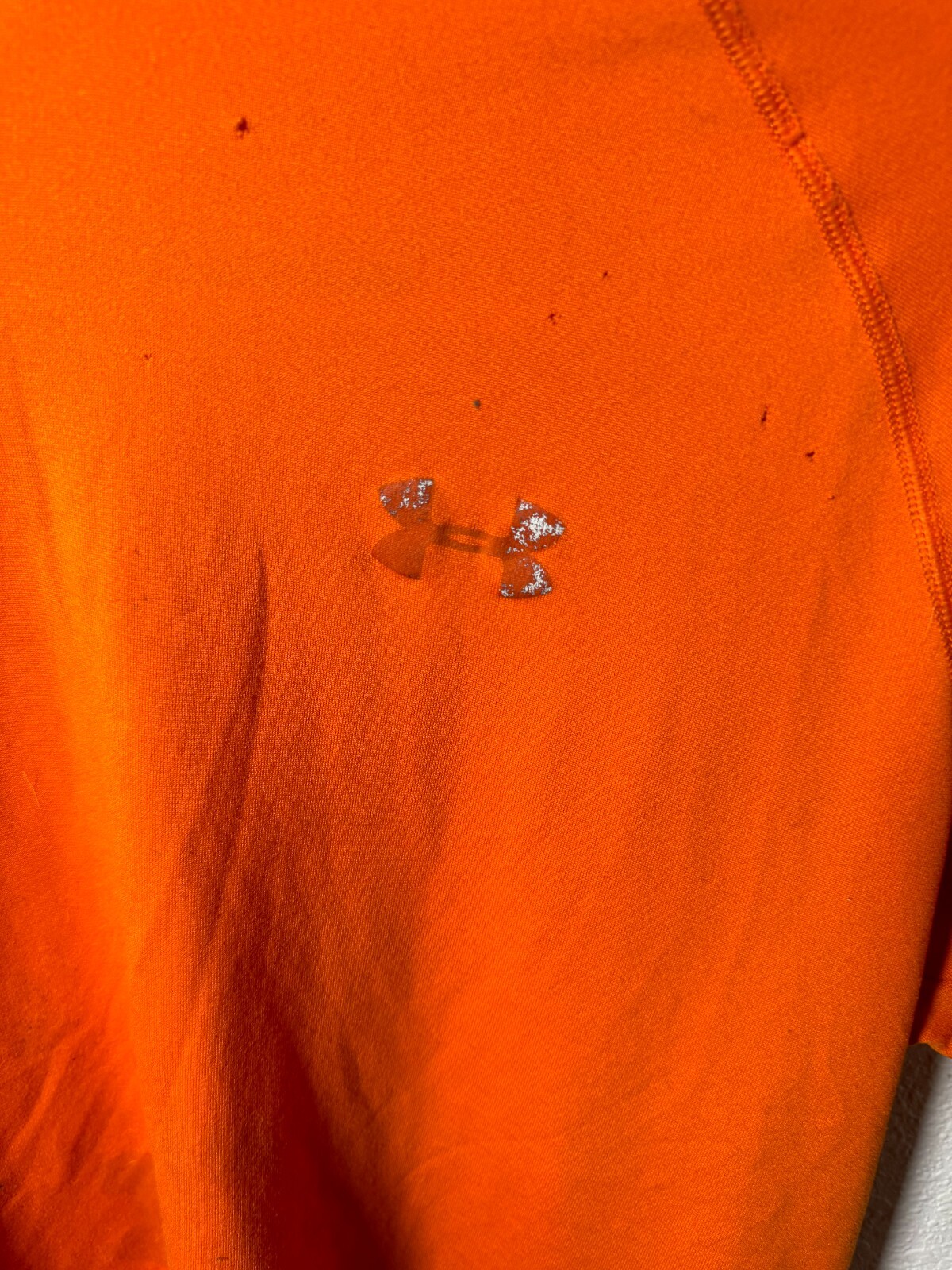 Under Armor Men's The Tech Tee Short Sleeve Athletic Shirt Top Orange | Medium thumbnail 2