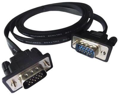 Câble VGA Male / Male Pour Ecran PC Moniteur TFT Vidéo Projecteur DB15