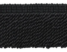 Black / 3" Bullion Fringe / Black Charcoal [By the Yard]