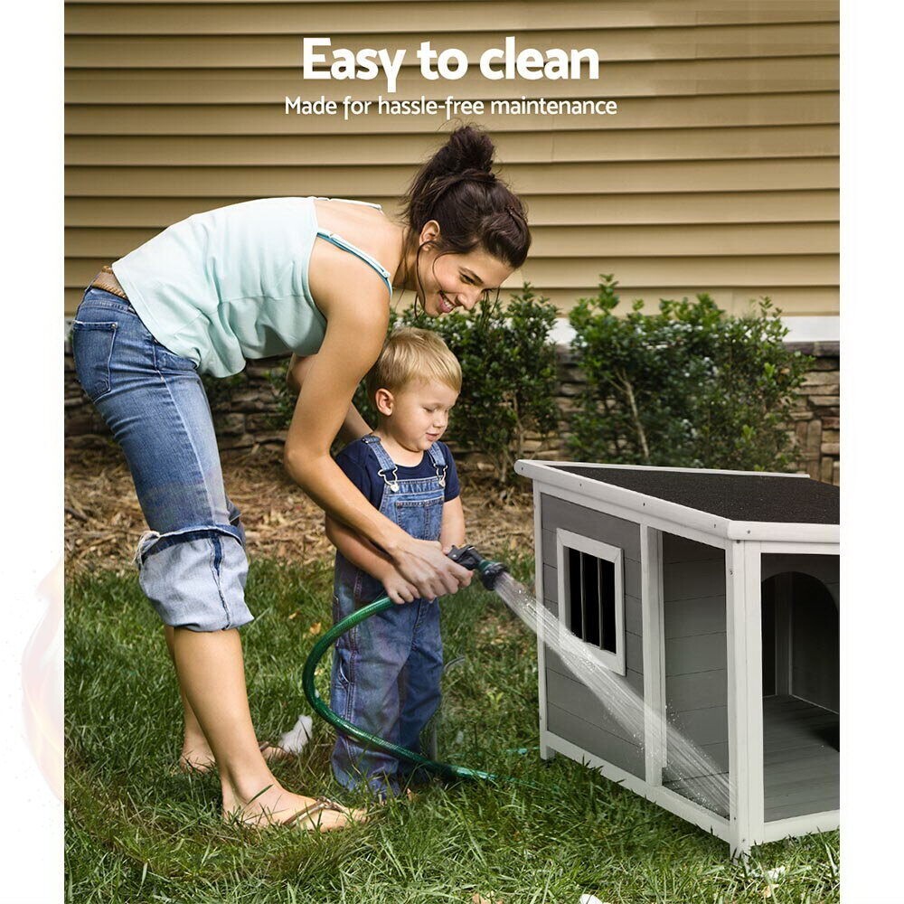 i.Pet Dog Kennel House Large Wooden Outdoor Pet Kennels Indoor Puppy