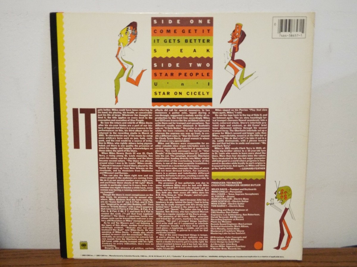 MILES DAVIS STAR PEOPLE 1983 JAZZ LP VINYL ALBUM | eBay