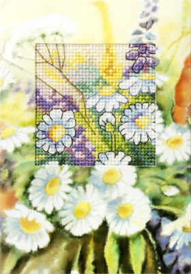 Orchidea Complete cross stitch kit - greetings card Wild flowers 6211