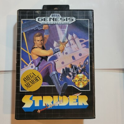 Strider (Sega Genesis) w/ Case + Manual