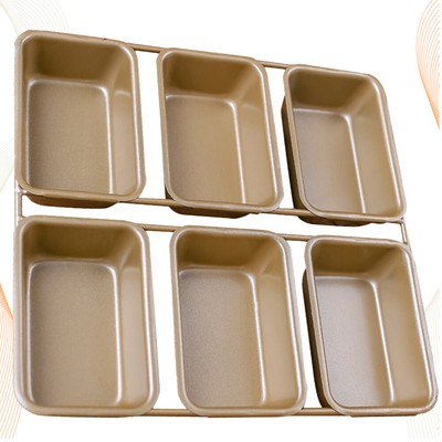 Bread Baking Pan Oven Cake Pan 6 Grids Cake Toast Baking Box Baking Tray