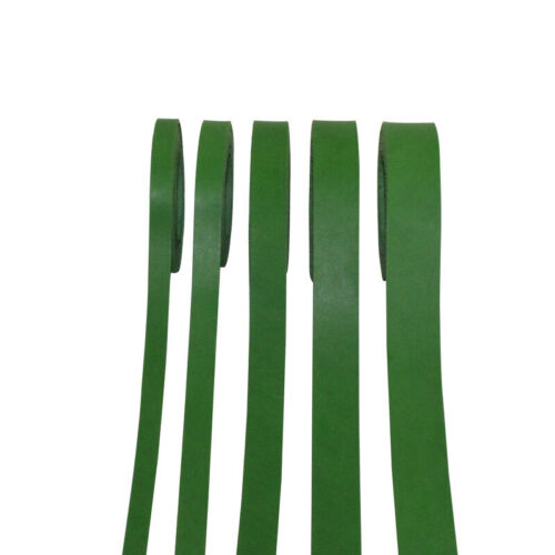 1M Green Genuine Leather Cord Flat for Handmade Bag Strap Making Craft DIY Rope - Picture 5 of 10