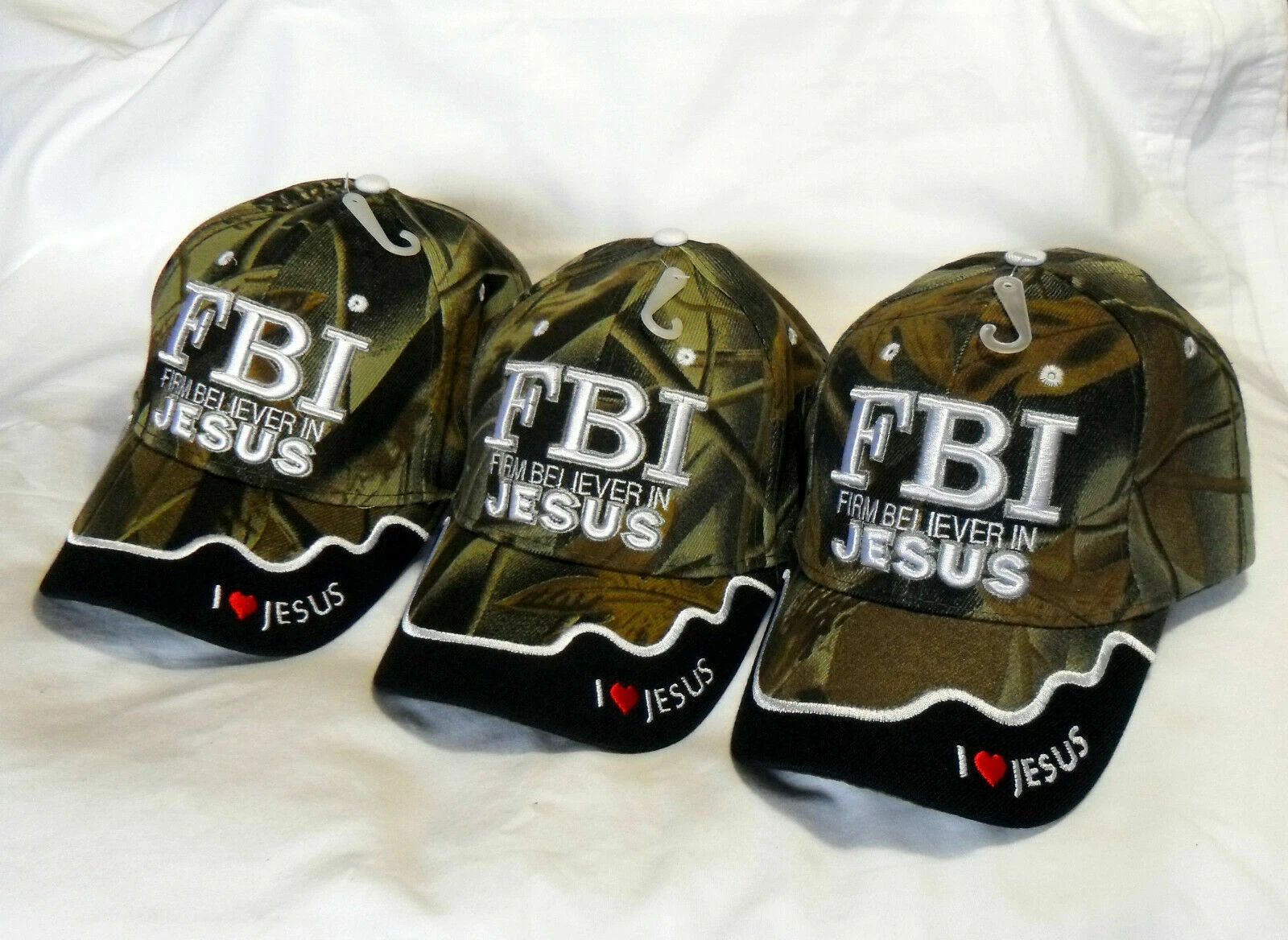 Firm Believer In Jesus Camo (3 PACK) CHRISTIAN BASEBALL CAP Share the Gospel
Opens in a new window o