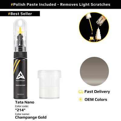 Touch up Paint for Tata Nano Code: 214 Champange Gold