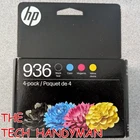 4-PACK HP GENUINE 936 BLACK & COLOR INK (RETAIL BOX) OFFICEJET 9110 * (06/2027)