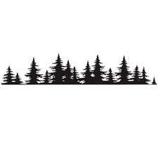 Pine Tree Forest Car Sticker Vinyl Decal Window Car Body Decor Sticker P4J7