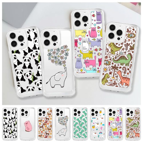 Lovely Cartoon Phone Case Shockproof Cover For iPhone 16 15 Pro Max 14 13 12 Pro