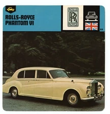 Rolls Royce Phantom VI - GT / Production Car Edito Service SA Auto Rally Card