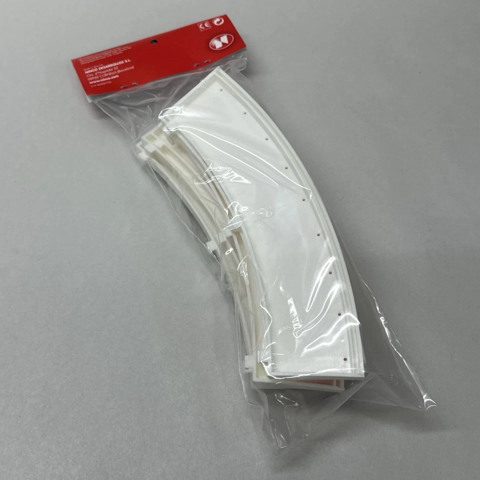 1x Ninco #10206 EXTERIOR Borde Blanco/Rojo 45 Curva de Arco 6 piezas - NUEVO Foto 3 de 3