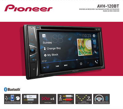 PIONEER BLUETOOTH CAR STEREO Double Din 6.2'' Touchscreen Android Compatible