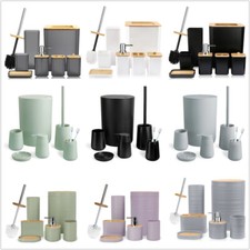 Set of 6 Piece Bathroom Accessories Bath Ensemble for Decorative Countertop