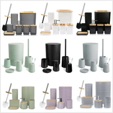 Set of 6 Piece Bathroom Accessories Bath Ensemble for Decorative Countertop