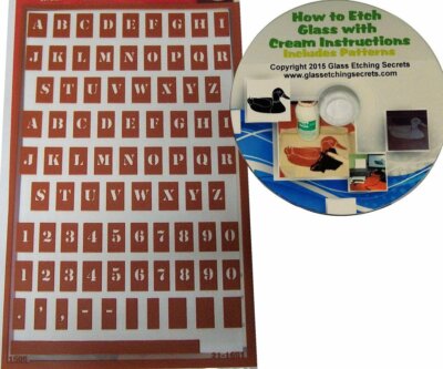 Small Letter Stencils, Reusable Alphabet & Numbers + How to Etch CD