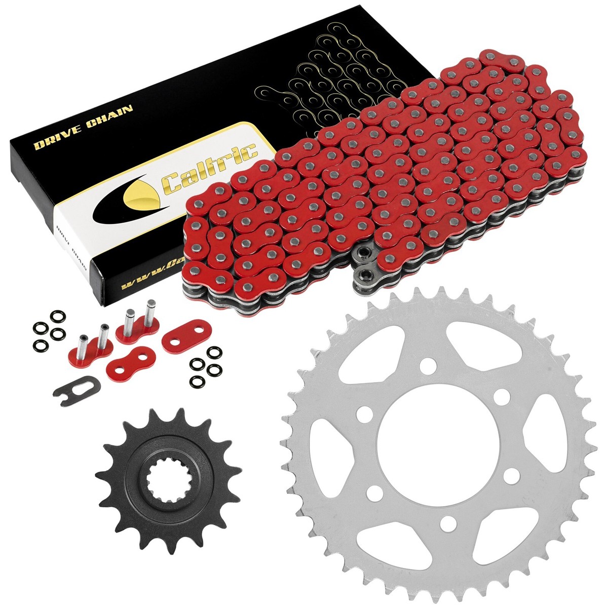 Red O-Ring Drive Chain & Sprockets Kit for Kawasaki ZX1000D