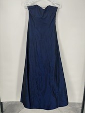 Jessica McClintock Dress Womens 3 Blue Strapless Gown Formal Evening Gunne Sax