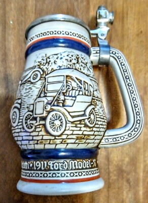 1979 Avon Beer Stein 1910 Stanley Steamer 1911 Ford Model T 1927 Bugatti
