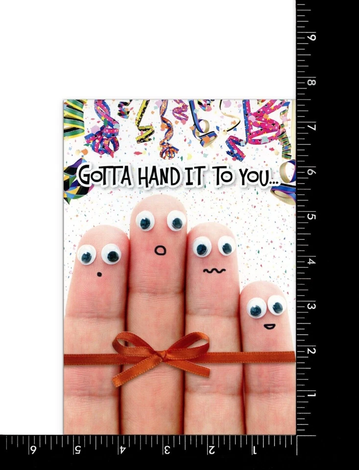 Funny RETIREMENT Card, Silly Fingers Google Eye Friends by Designer Greetings +✉ - Image 3 of 4