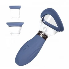 Shots Pumped Delightful 5 Speed Pussy, Nipple and Breast Pump - Blue