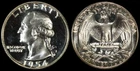1954 Washington Quarter Proof Obsolete Silver US Type Coin Gem