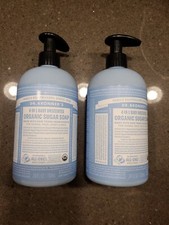 2 X DR BRONNER S ORGANIC 4-in1 SUGAR BABY UNSCENTED SOAP 24 oz/ 710ml -FAIRTRADE