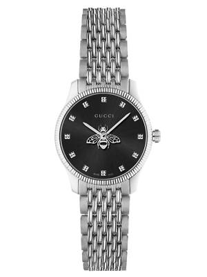 Gucci Uhr G-Timeless YA1265020 Watch Stahl 29mm Black Ape Classic