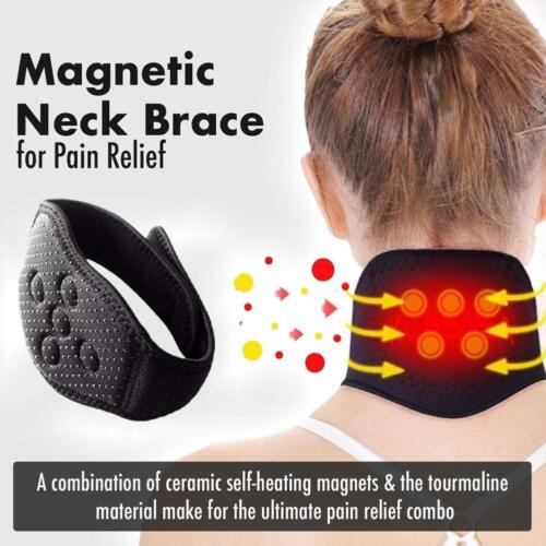  Self-heating Neck Gaiter Support Brace Collar Pain Heat Tourm Pad Relief N0Y2