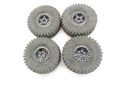 4x Proline Hyrax #10128 1.9" Crawler Tires on 12mm Hex RC4WD Metal Wheels Beadlo