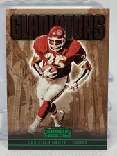 2022 Panini Contenders Gladiators Green Foil Christian Okoye #GLD-CHO