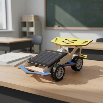 2-6er Pack Holz Solarbetrieben Auto Hands-on Lernen Zum Selbermachen Solar Auto Kit Tolles Geschenk