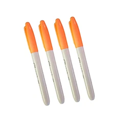 ORION ORANGE Fine Point Permanent Marker Lot Of 4