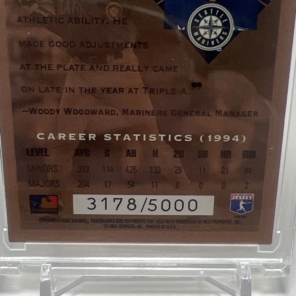 Alex Rodriguez 1994 Leaf Limited #10 RC Rookie Phenoms 1080/5000 - Image 3 of 4