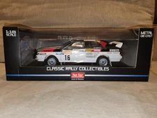 SUNSTAR 1/18 4196 AUDI QUATTRO RALLY #16 H.DEMUTH A.FISCHER SANREMO RALLY 1982