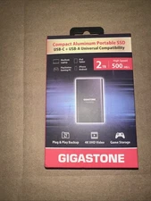 NEW GIGASTONE 2TB Compact Portable SSD (Metal) USB-C  500 MB/s HIGH SPEED SSD!