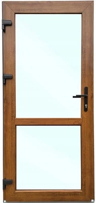 Porte extérieure porte d'entrée porte d'entrée porte en PVC avec vitrage - Photo 1/4