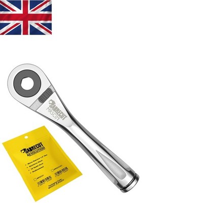 Vielseitiger 1/4'' Mini Ratschenschlüssel - polierter Edelstahl für hervorragenden Grip