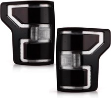 OKLPF Rear Brake Smoked Tail Light Compatible With 2018 2019 2020 Ford F150 F-15