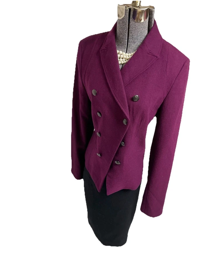 NUEVO Traje Falda Banana Republic J Crew Talla 12 Se Ajusta Como 10 Conjunto de Dos Piezas Lana Foto 4 de 4