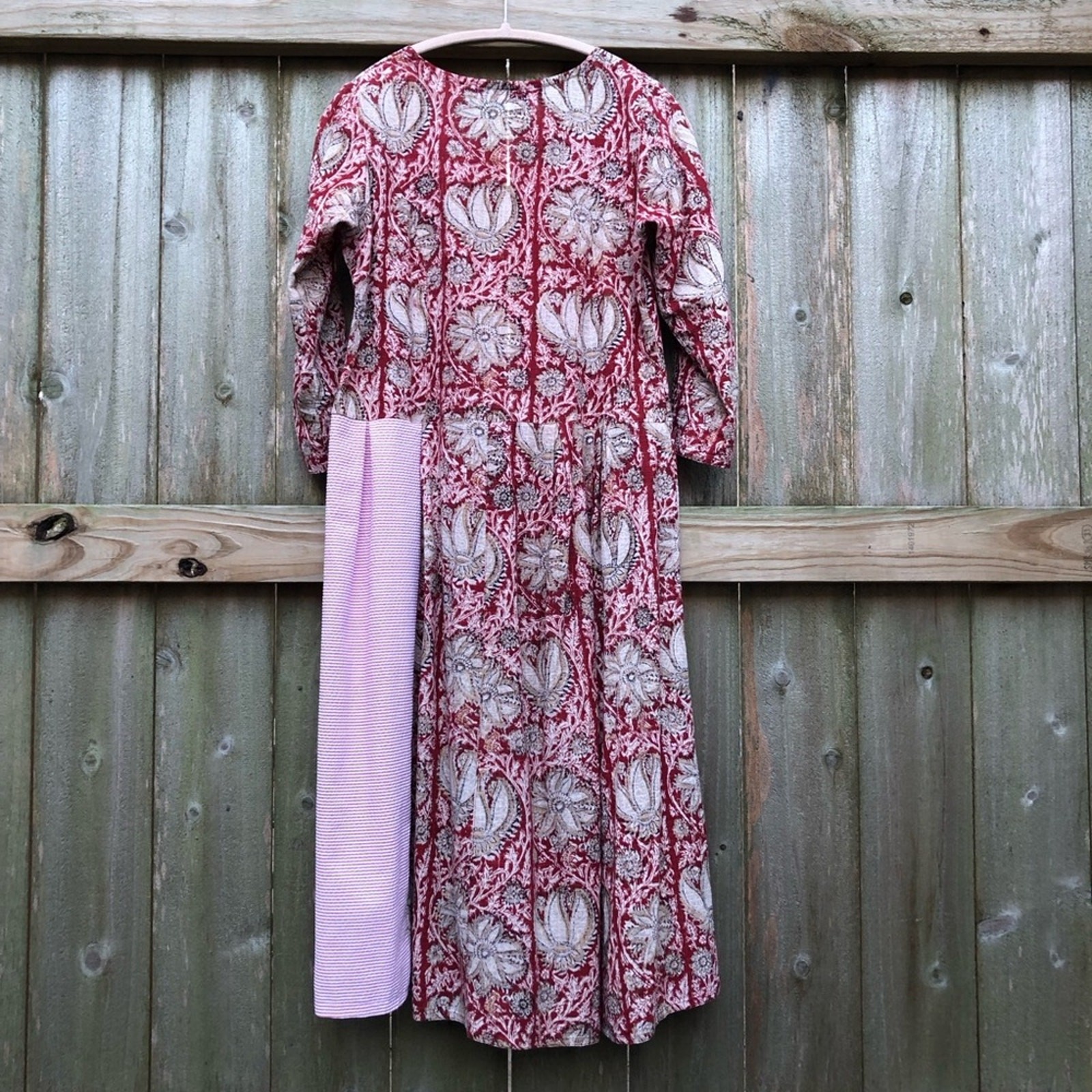 Patchwork Multiprint Midi Dress Material Clothing… - image 9