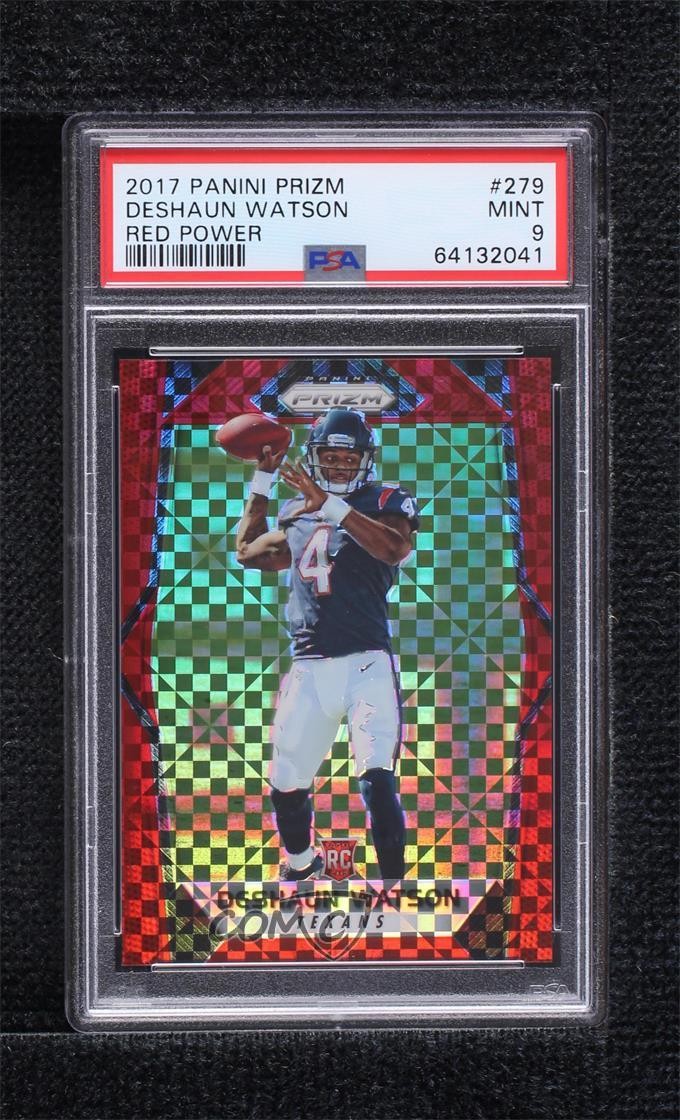 2017 Prizm Rookies Red Power 32/49 Deshaun Watson #279 PSA 9 MINT Rookie RC 1lc0