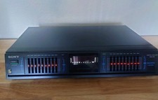 Sony SEQ-430 Black Electric 9 Band Spectrum Analyzer Stereo Equalizer Cleaning