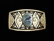 QJ05160 NOS VINTAGE 1970s NORTHFIELD MOOSE LODGE 2156 BELT BUCKLE