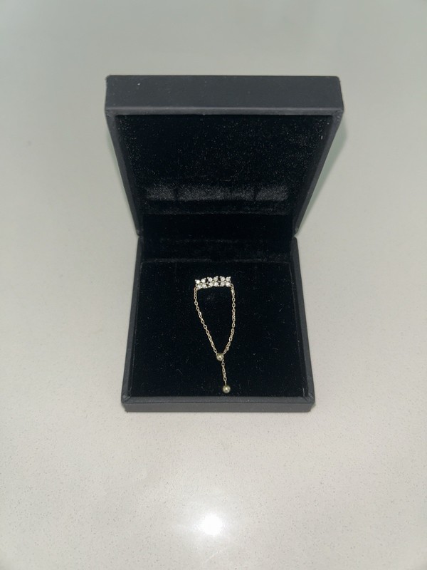 Anissa KERMICHE Brontë Floral 14k Gold Adjustable Ring New