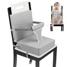 PandaEar Toddler Booster Seat for Dining Table, Portable Increasing Grey 
